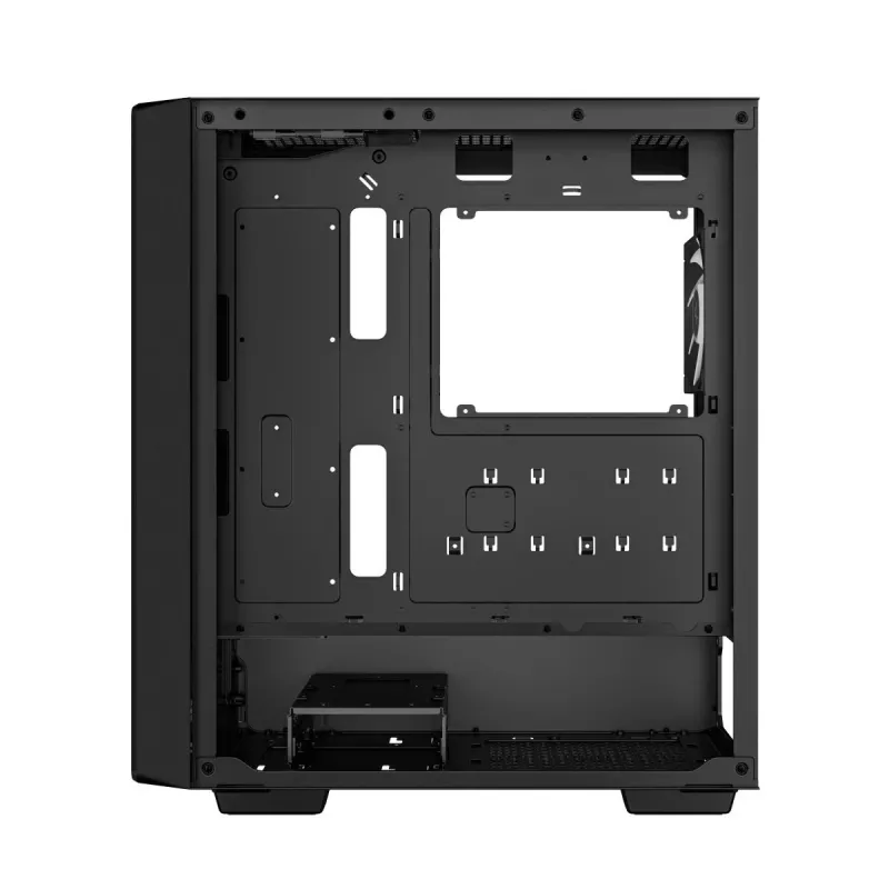 PC-behuizing DeepCool CC560 ARGB V2 midi-tower zwart — ATX/Micro-ATX/Mini-ITX, gehard glas, aRGB, ondersteunt tot 370 mm GPU
