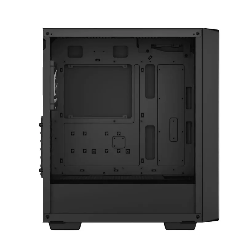 PC-behuizing DeepCool CC560 ARGB V2 midi-tower zwart — ATX/Micro-ATX/Mini-ITX, gehard glas, aRGB, ondersteunt tot 370 mm GPU