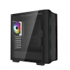 PC-behuizing DeepCool CC560 ARGB V2 midi-tower zwart — ATX/Micro-ATX/Mini-ITX, gehard glas, aRGB, ondersteunt tot 370 mm GPU