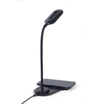 GEMBIRD bureaulamp met draadloze oplader, zwart
