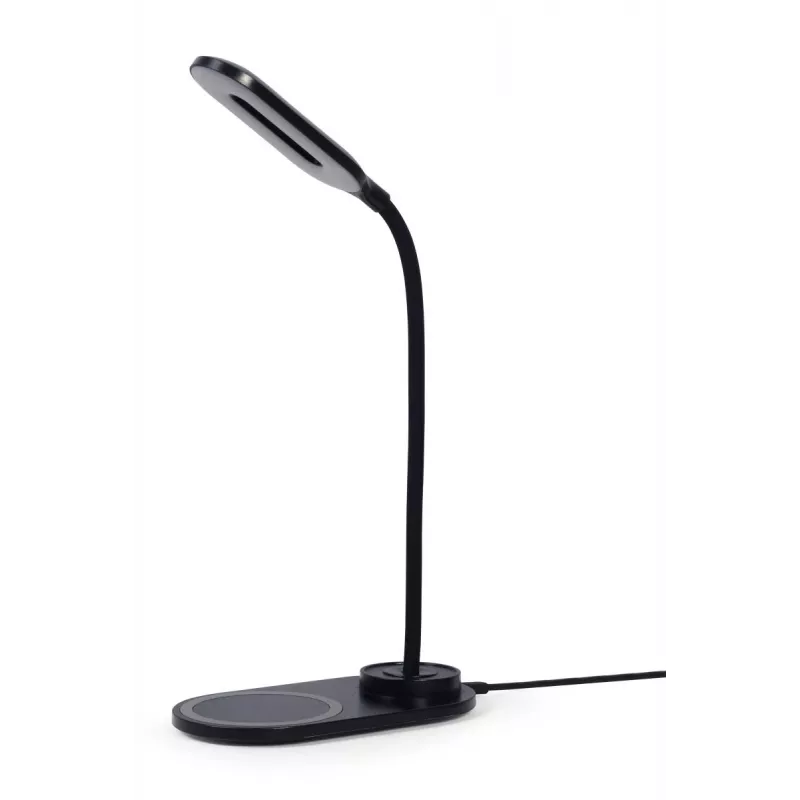 GEMBIRD bureaulamp met draadloze oplader, zwart