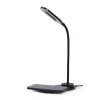 GEMBIRD bureaulamp met draadloze oplader, zwart