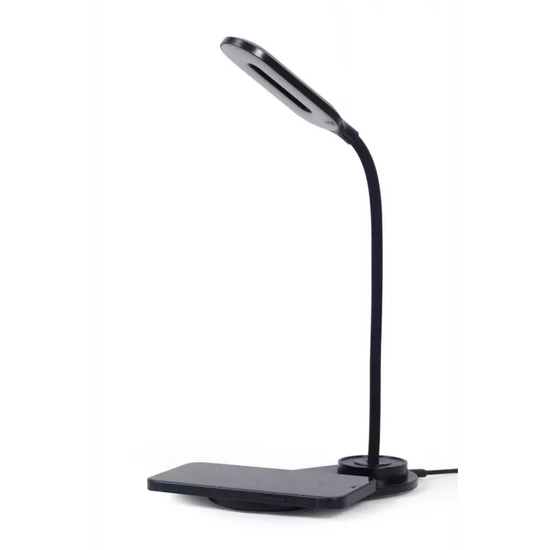 GEMBIRD bureaulamp met draadloze oplader, zwart