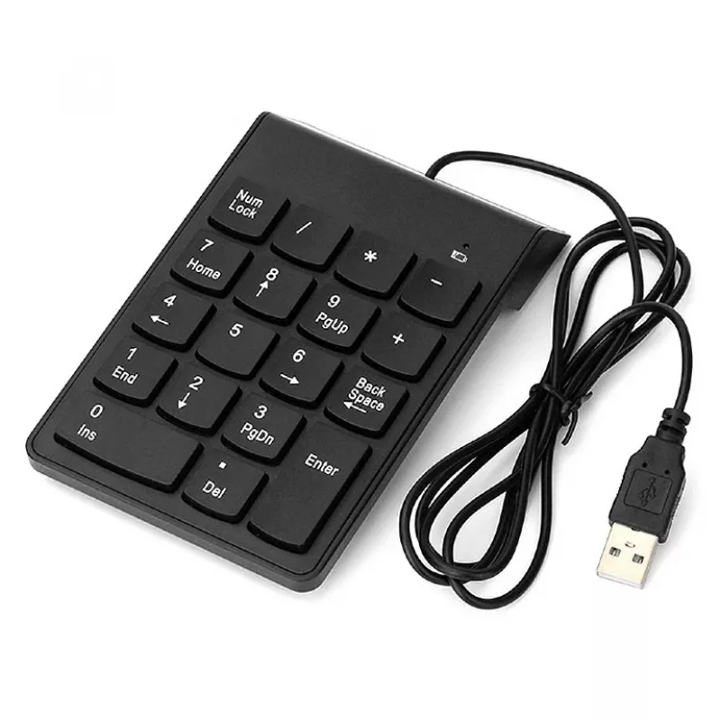 Numeriek toetsenblok GEMBIRD KPD-U-03 USB 18 toetsen scissorswitch, 1,45 m kabel, zwart