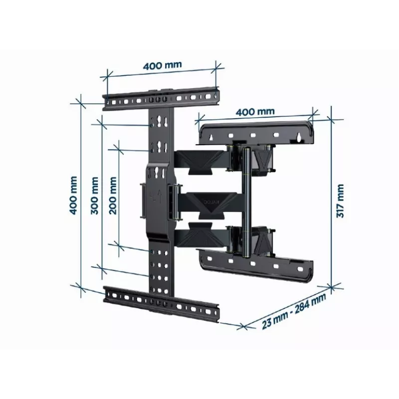 GEMBIRD full-motion TV-wandsteun, 81,3 cm (32 inch) – 165,1 cm (65 inch)