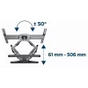 GEMBIRD roterende full-motion TV-wandsteun, 40 inch – 80 inch