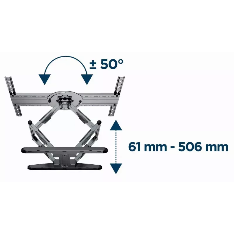 GEMBIRD roterende full-motion TV-wandsteun, 40 inch – 80 inch