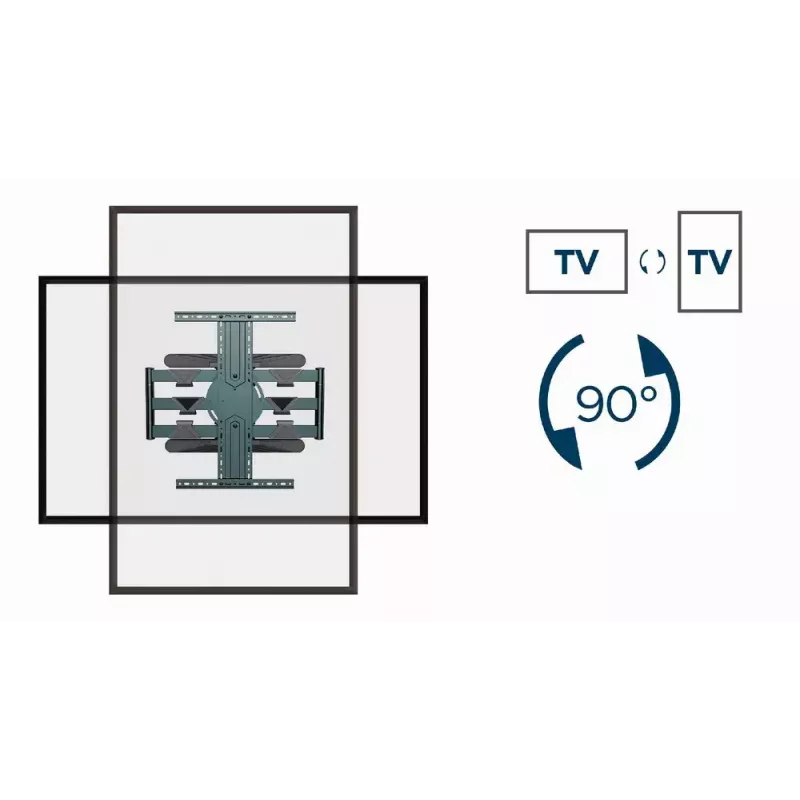 GEMBIRD roterende full-motion TV-wandsteun, 40 inch – 80 inch