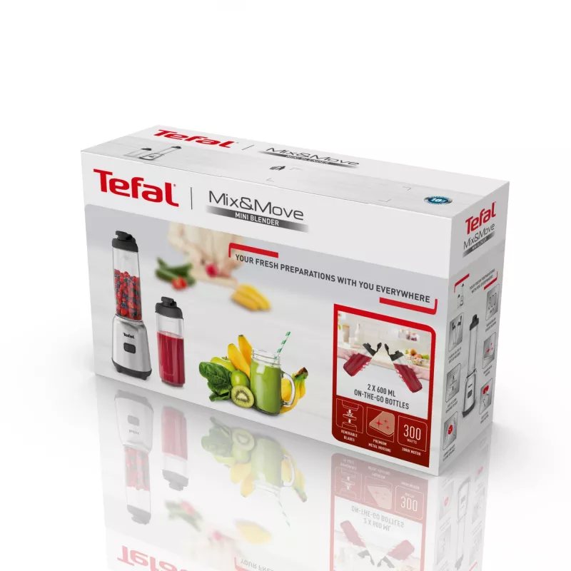 Tefal Mix&Move BL15FD 0,6 L staafmixer 300 W RVS