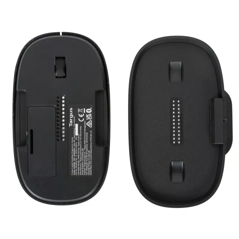Targus ErgoFlip EcoSmart ergonomische tweehandige Bluetooth-muis AMB586GL, zwart
