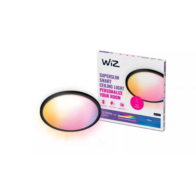 Slimme plafondlamp wizarding world Superslim Ceiling 32 W, zwart, 545×545×38 mm, 220–240 V