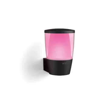 WiZ Wall Light ELPAS, Slimme wandlamp, Wi-Fi/Bluetooth, Zwart, Wi-Fi 4 (802.11n), 802.11b, 802.11g, LED, Metaal, Kunststof