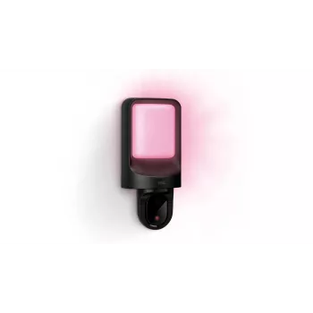 WiZ Buitenwandlamp met camera, IP-bewakingscamera, Outdoor, Draadloos, 1250 lm, Wand, Zwart