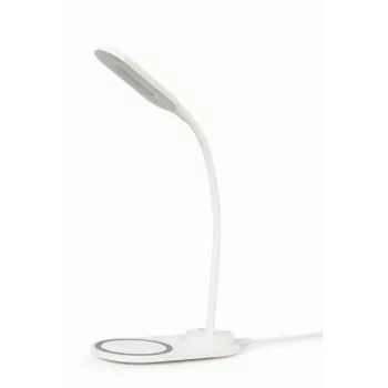 GEMBIRD Bureaulamp met draadloze oplader, Wit