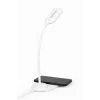 GEMBIRD Bureaulamp met draadloze oplader, Wit