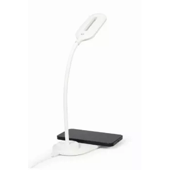 GEMBIRD Bureaulamp met draadloze oplader, Wit