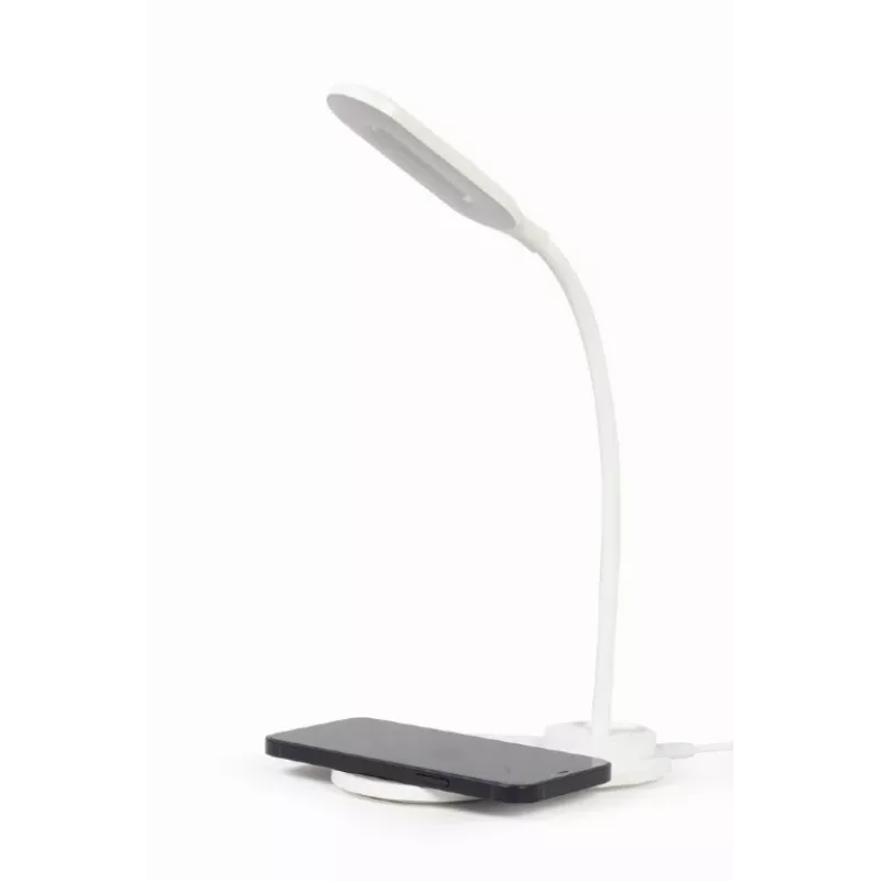 GEMBIRD Bureaulamp met draadloze oplader, Wit