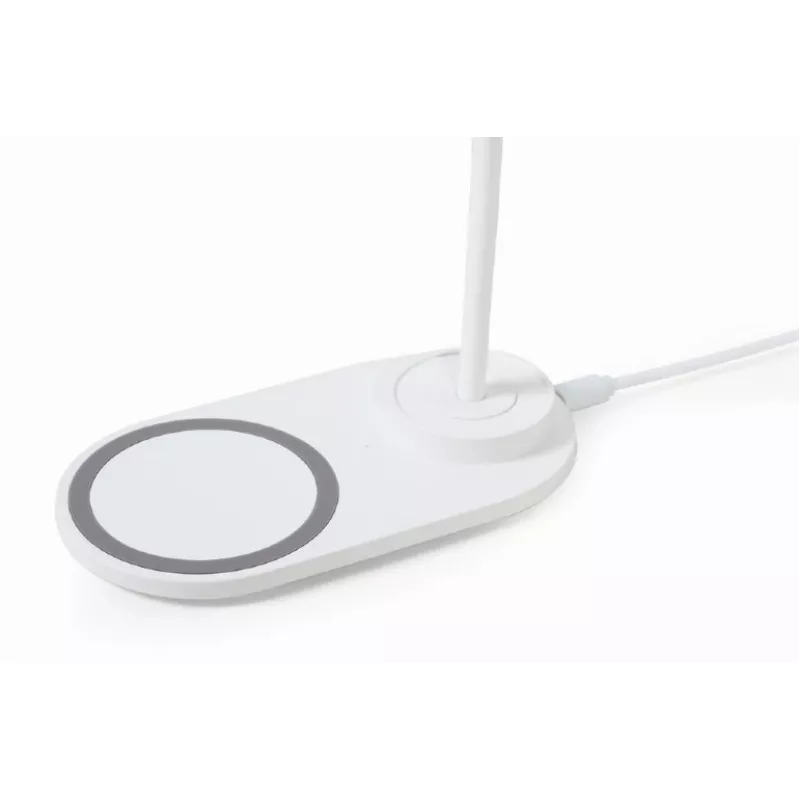 GEMBIRD Bureaulamp met draadloze oplader, Wit