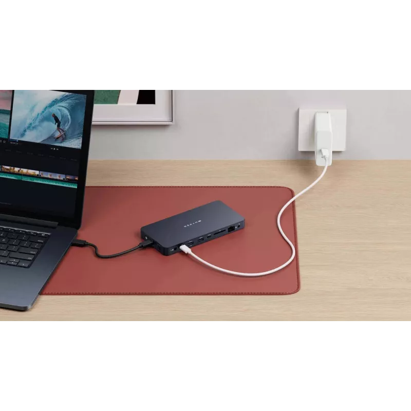 Targus HyperDrive Next Bedrade USB 3.2 Gen 2 (3.1 Gen 2) Type-C Blauw