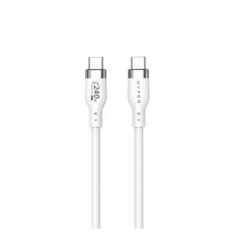 TARGUS Hyper 2m Siliconen 240W USB-C-oplaadkabel - Wit