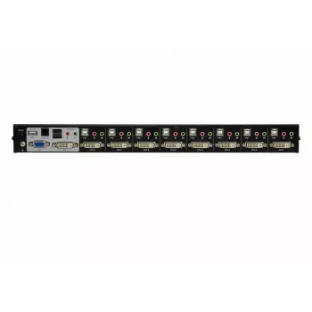 ATEN 8-poorts USB DVI KVM-switch met audio, 2048 x 1536 pixels, QXGA, 4,53 W, zwart