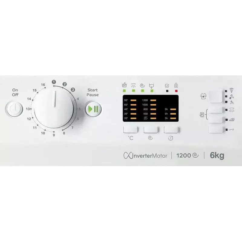 Voorlader wasmachine INDESIT MTWSA 61294 W EE, 6 kg, inverter motor, energie-efficiëntieklasse C