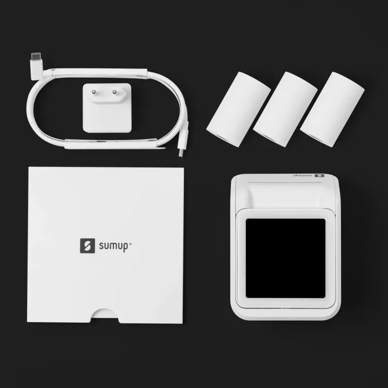 SumUp Solo Printer smart card reader batterij Wi-Fi wit