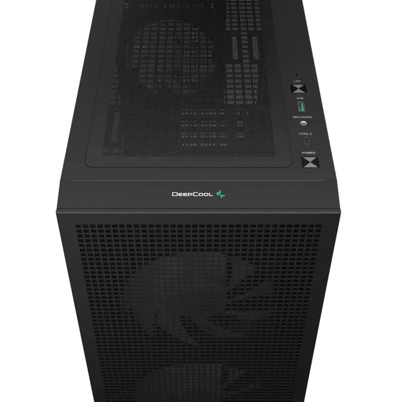 DeepCool CH360 DIGITAL R-CH360-BKAPE3D-G-1 Micro Tower pc-behuizing, micro ATX/Mini-ITX, gehard glas, zwart