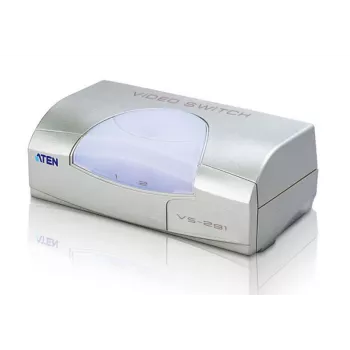 ATEN 2-poorts VGA videoswitch, VGA, metaal, kunststof, zilver, 60 Hz, 10 m, 640 x 480 (VGA), 800 x 600 (SVGA), 1024 x 768 (XGA), 1600 x 1200 (UXGA), 1920 x 1440