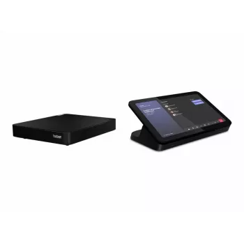 Conferentiecontroller Lenovo ThinkSmart 12QL0004MT voor Zoom, compact zwart apparaat voor vergaderingsbediening