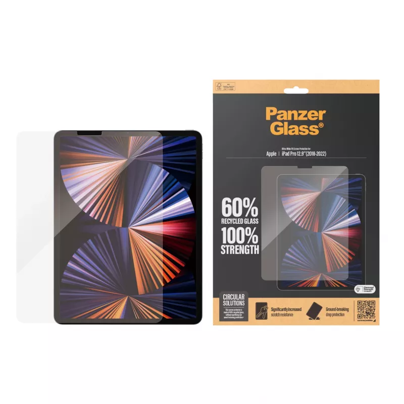 PanzerGlass® displayschermfolie iPad Pro 12,9'' (2018, 2020, 2021, 2022) | Ultra-Wide Fit