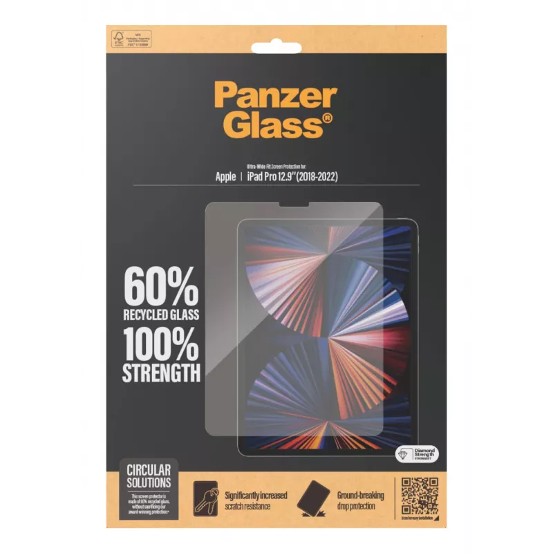 PanzerGlass® displayschermfolie iPad Pro 12,9'' (2018, 2020, 2021, 2022) | Ultra-Wide Fit