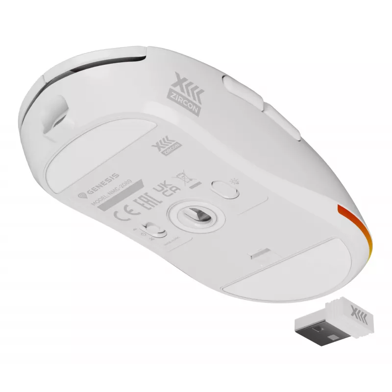 GENESIS Zircon XIII Muis Gaming Ambidextrous RF Draadloos + USB Type-C Optisch 26000 DPI