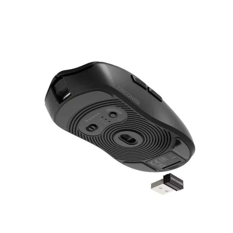 GENESIS Zircon 500 Gaming Muis Rechtshandig RF Draadloos + Bluetooth + USB Type-C Optisch 10000 DPI