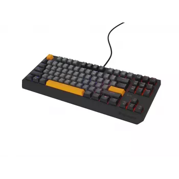 GENESIS Thor 230 TKL Toetsenbord Gaming USB + RF Wireless + Bluetooth QWERTY zwart, grijs, oranje
