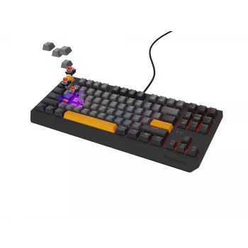 GENESIS Thor 230 TKL Toetsenbord Gaming USB + RF Wireless + Bluetooth QWERTY zwart, grijs, oranje