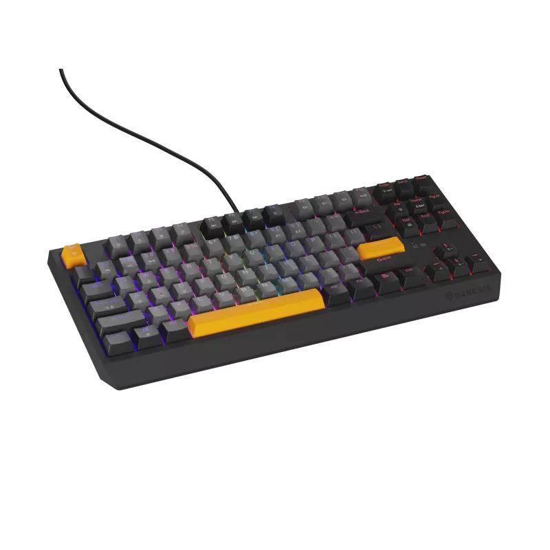 Genesis Thor 230 TKL bedraad mechanisch gamingtoetsenbord, US, Anchor Gray Negative, Outemu Red