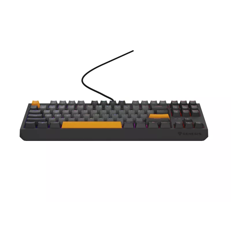 Genesis Thor 230 TKL bedraad mechanisch gamingtoetsenbord, US, Anchor Gray Negative, Outemu Red