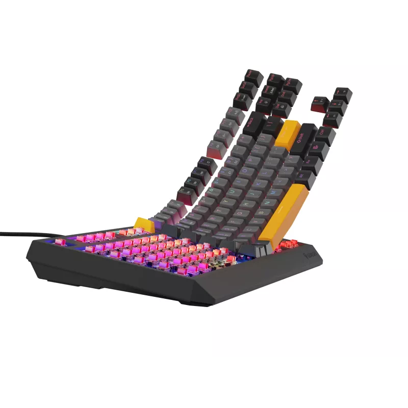 Genesis Thor 230 TKL bedraad mechanisch gamingtoetsenbord, US, Anchor Gray Negative, Outemu Red
