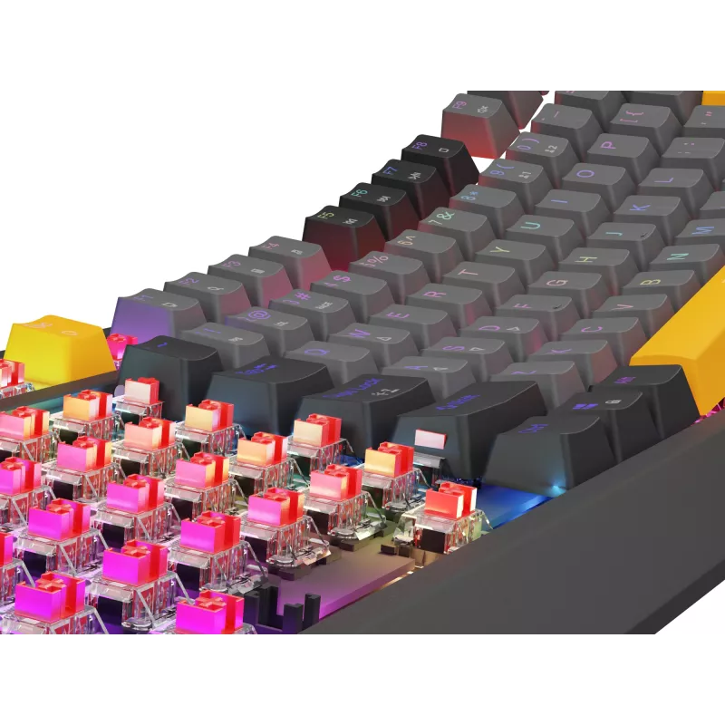 Genesis Thor 230 TKL bedraad mechanisch gamingtoetsenbord, US, Anchor Gray Negative, Outemu Red