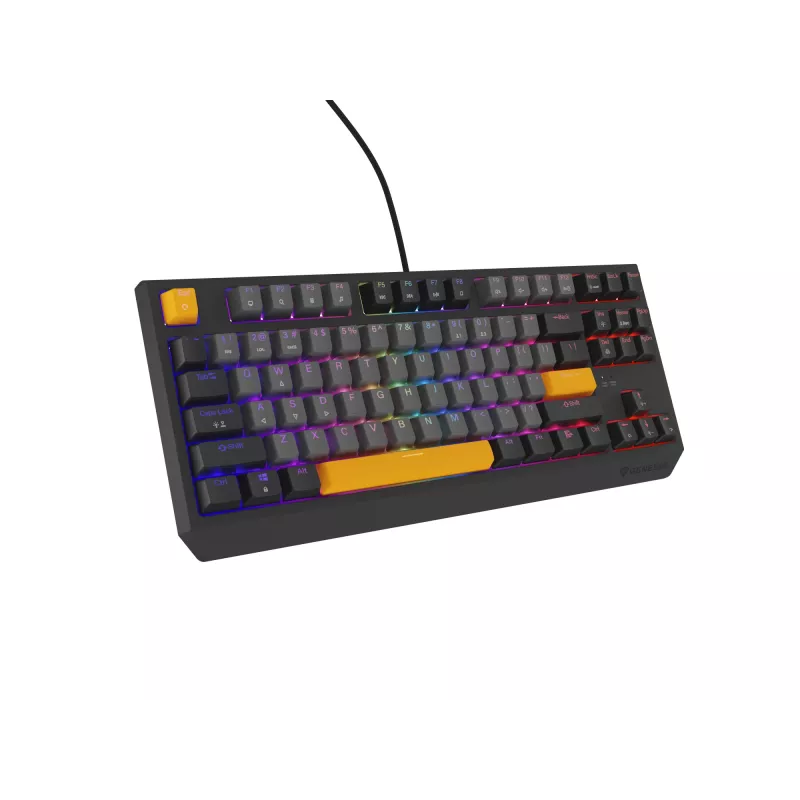 Genesis Thor 230 TKL bedraad mechanisch gamingtoetsenbord, US, Anchor Gray Negative, Outemu Red