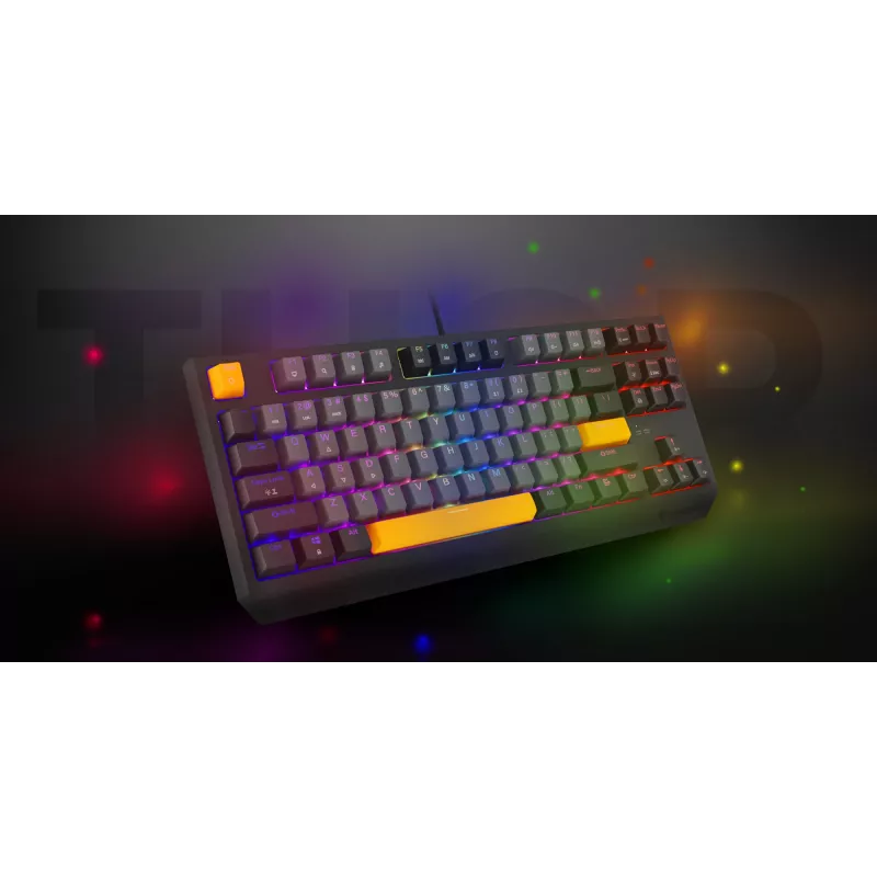 Genesis Thor 230 TKL bedraad mechanisch gamingtoetsenbord, US, Anchor Gray Negative, Outemu Red