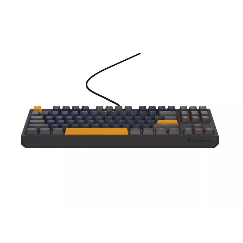 GENESIS THOR 230 TKL Toetsenbord Gaming USB + RF Wireless + Bluetooth QWERTY zwart, blauw, grijs, oranje