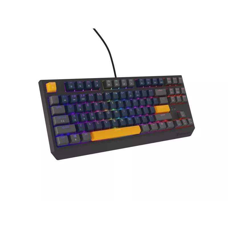 GENESIS THOR 230 TKL Toetsenbord Gaming USB + RF Wireless + Bluetooth QWERTY zwart, blauw, grijs, oranje