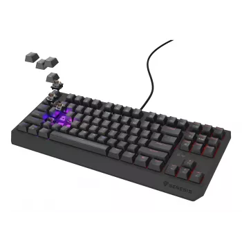 Mechanisch gaming-toetsenbord Genesis Thor 230 TKL — Tenkeyless, US QWERTY, Outemu Brown Switches, RGB, 1000 Hz, USB