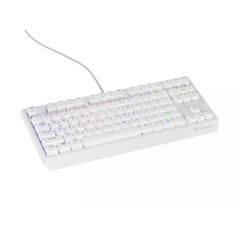 Genesis Thor 230 TKL bedraad mechanisch gamingtoetsenbord, US, wit, Outemu Brown