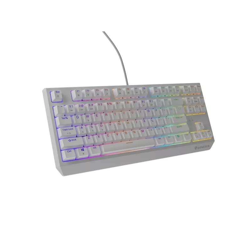 Genesis Thor 230 TKL bedraad mechanisch gamingtoetsenbord, US, wit, Outemu Brown