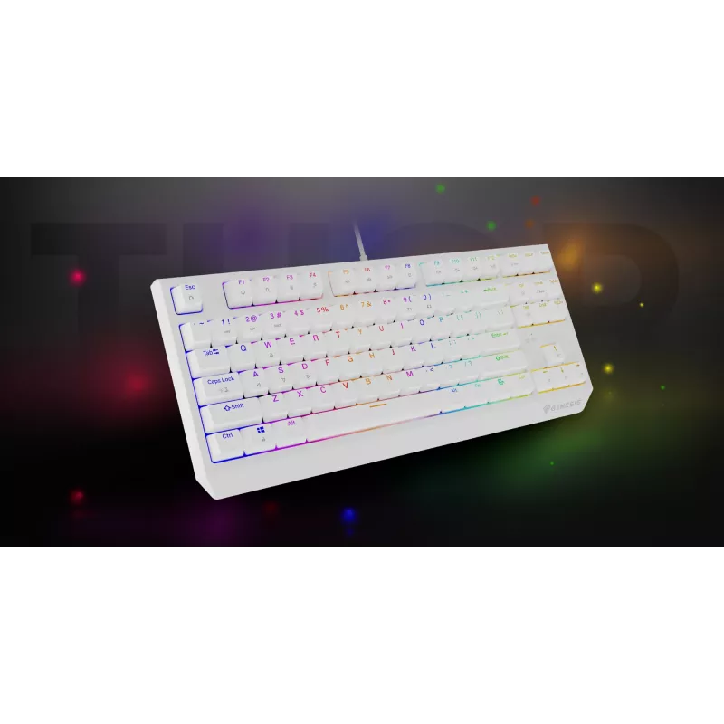 Genesis Thor 230 TKL bedraad mechanisch gamingtoetsenbord, US, wit, Outemu Brown