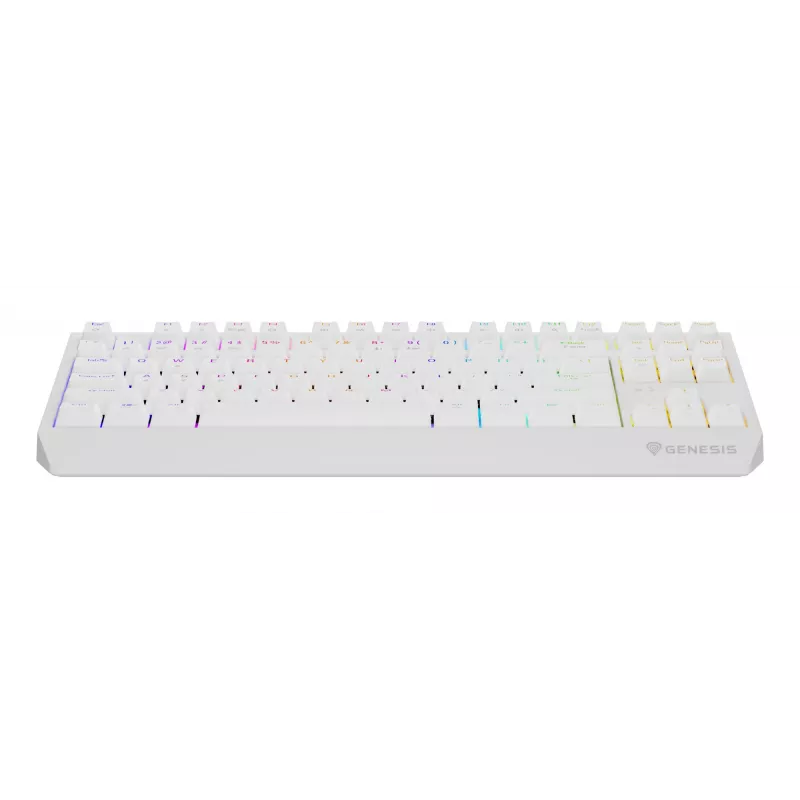 Tenkeyless gaming-toetsenbord GENESIS Thor 230 TKL — USB, RF draadloos, Bluetooth, QWERTY, wit