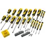 Handmatige schroevendraaierset STANLEY STHT0-62113 met kruiskop-, Robertson- en Torx-bits, magnetische punten, ergonomische grepen
